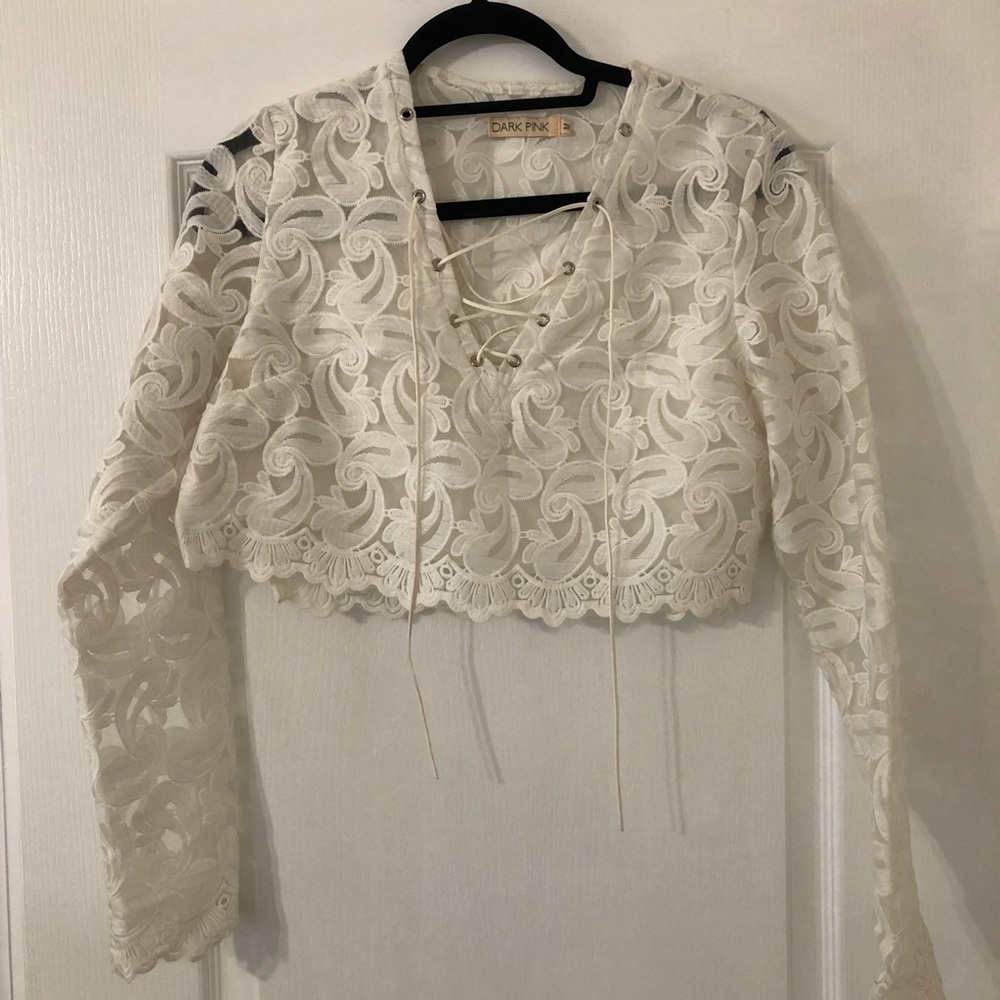 Missguided lace crop top